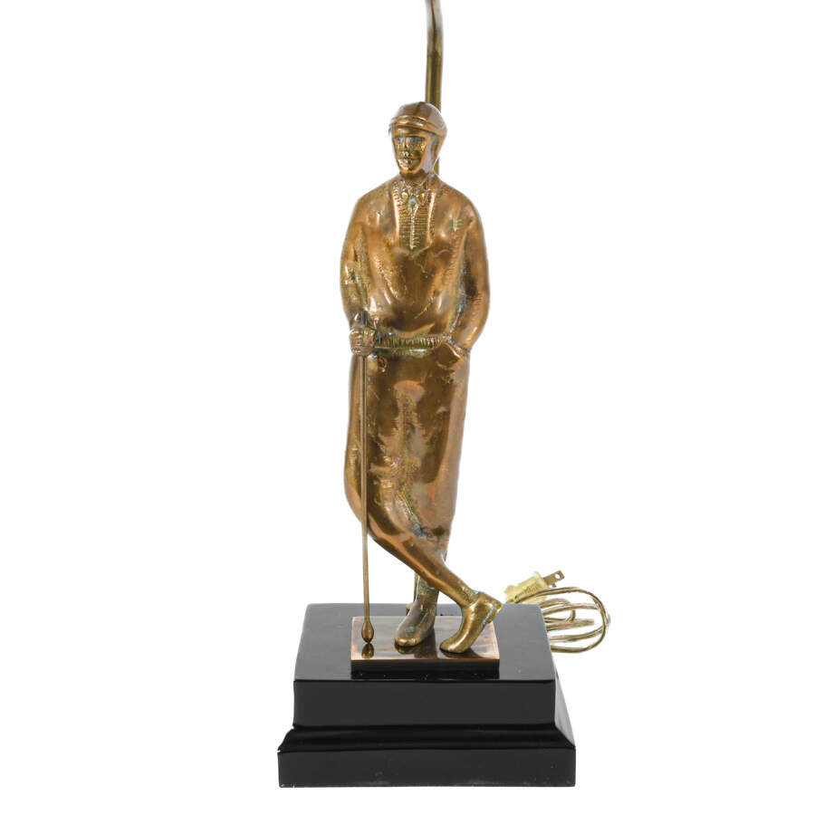Cast Metal Lamp with Figurine of a Gentleman-5