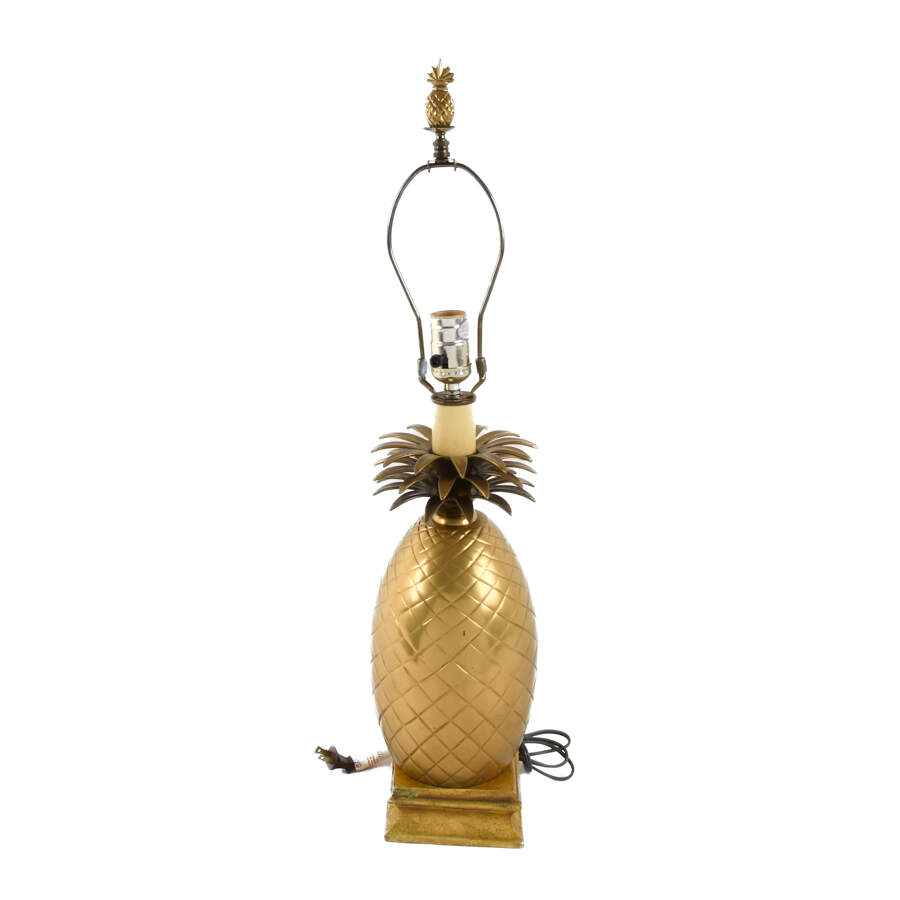 Hollywood Glam Brass Pineapple Lamp-3