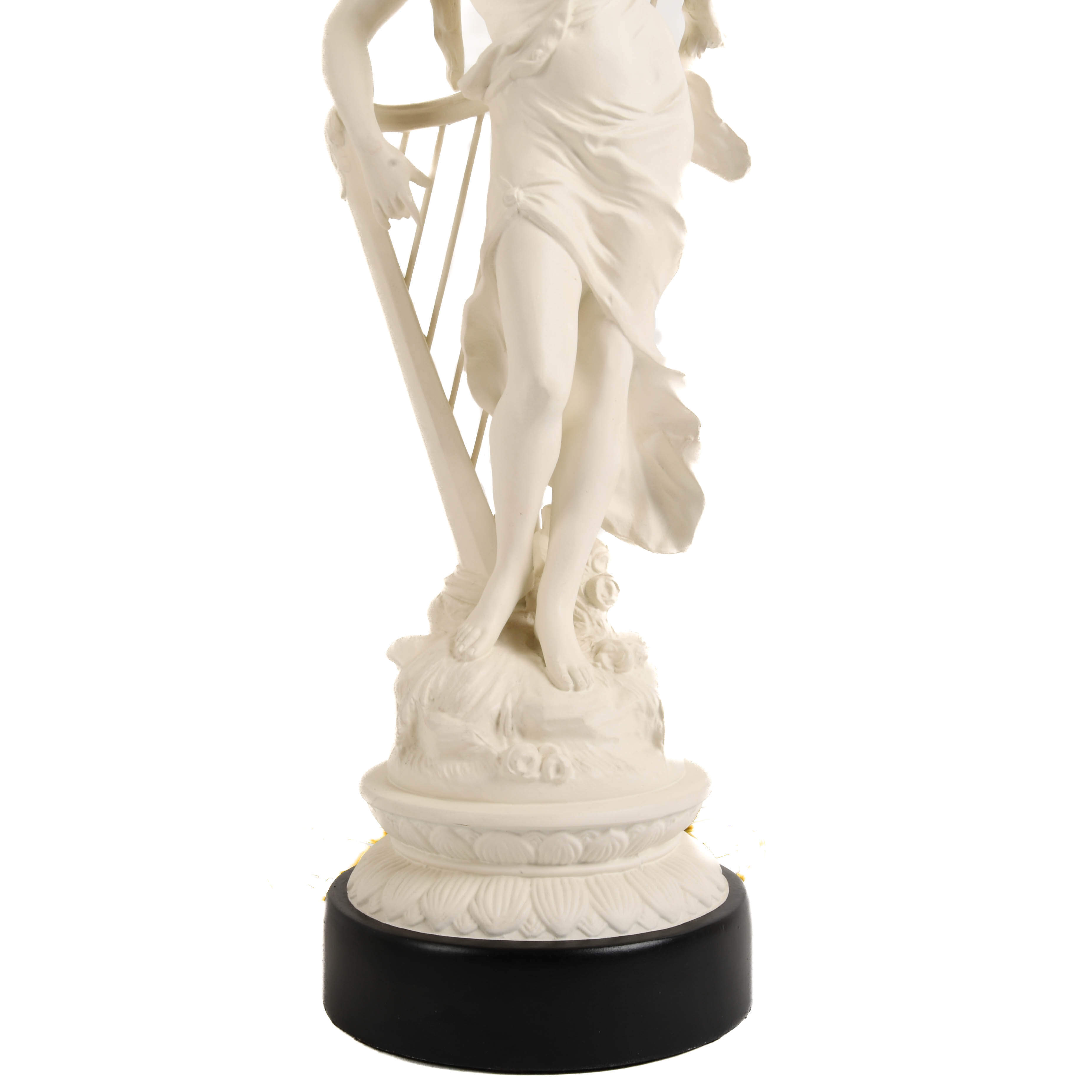 Pair of French Spelter Muse Statue Table Lamps After Moreau-4