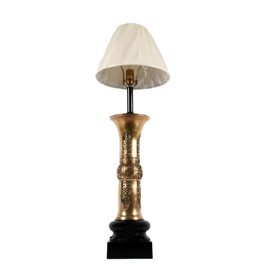 Chinoiserie Brass Table Lamp-5