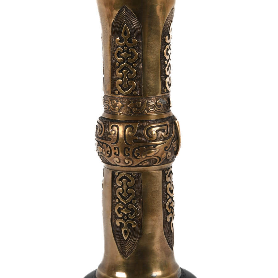 Chinoiserie Brass Table Lamp-3