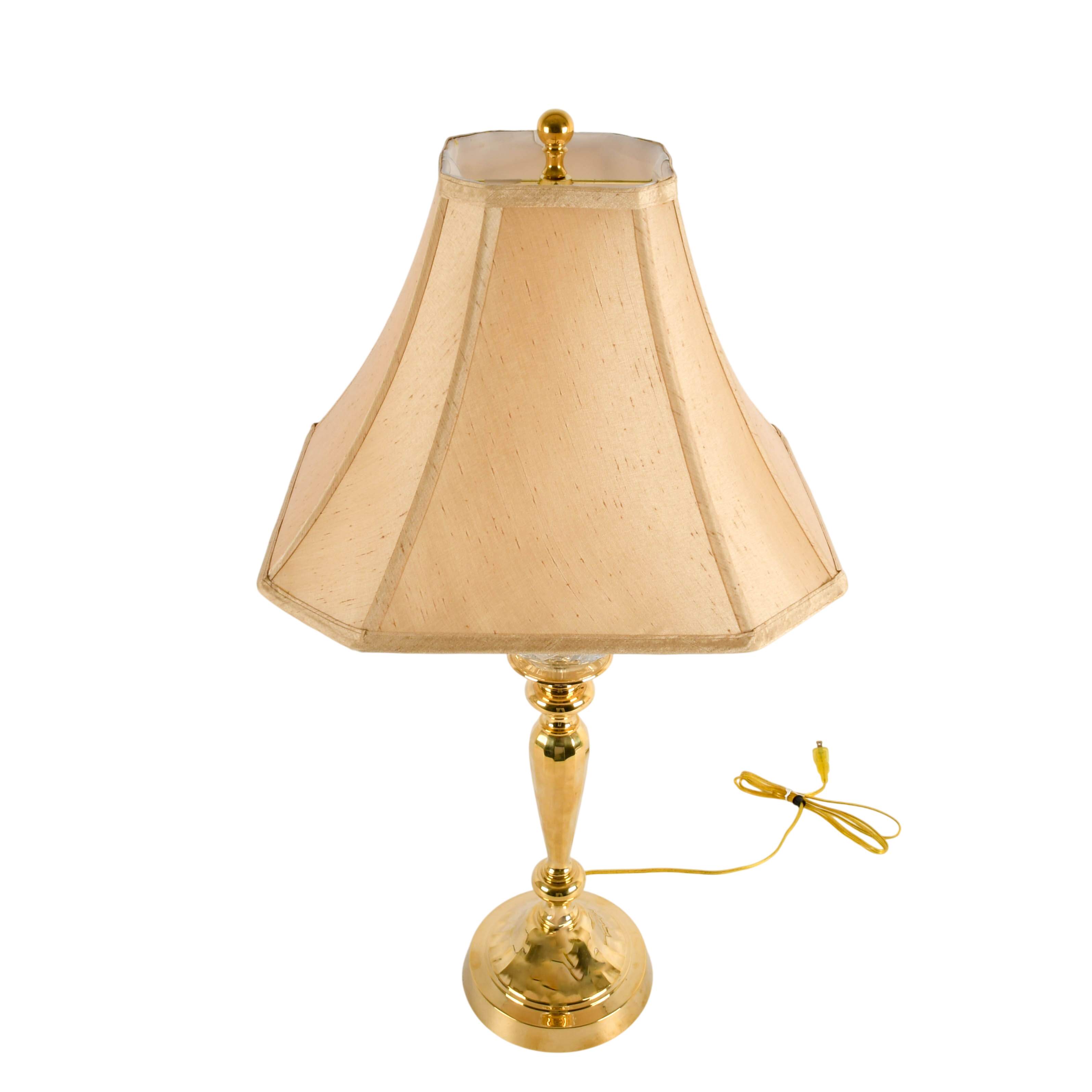 Crystal and Brass Table Lamp-3