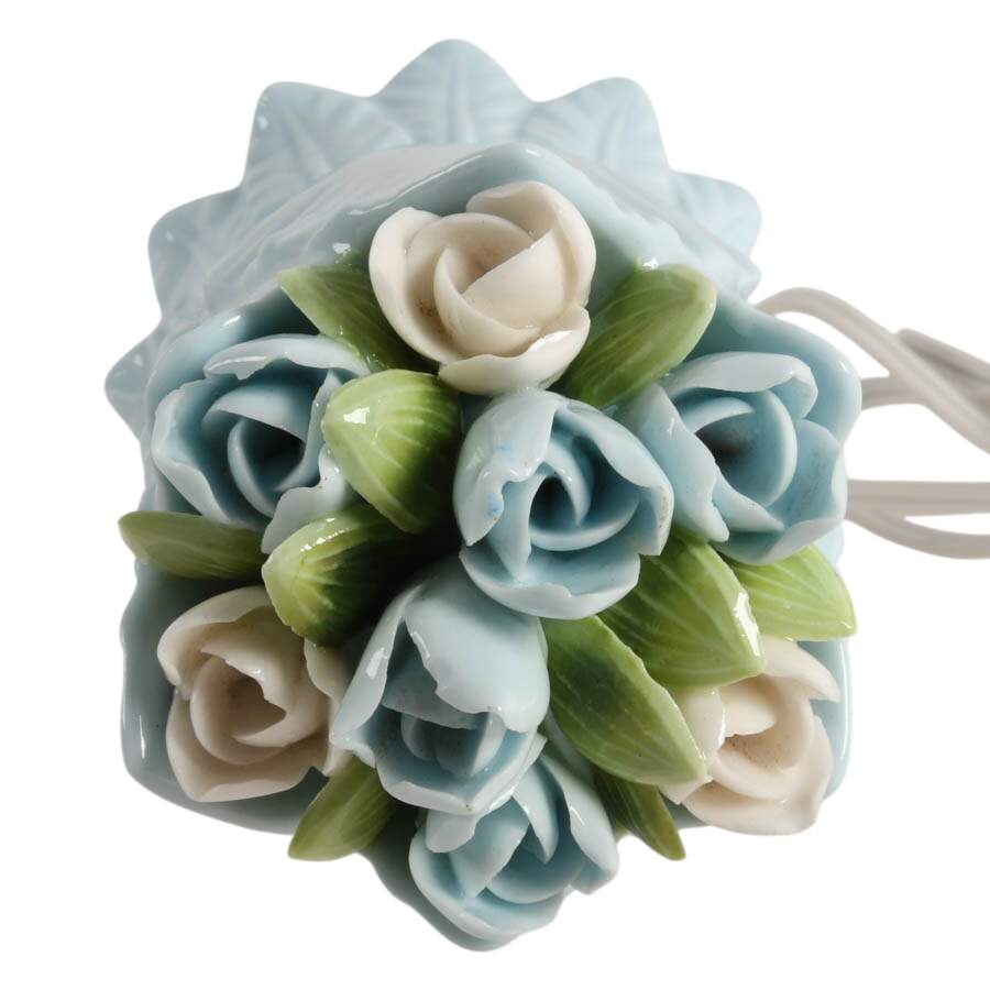 Vintage Porcelain Bouquet of Flowers Boudoir Night Light-5