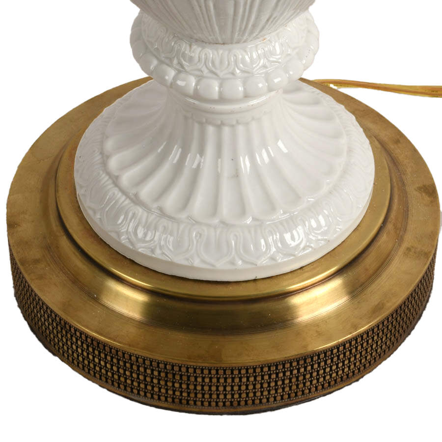 Antique Meissen Double Snake Handled Porcelain Urn Lamp-5