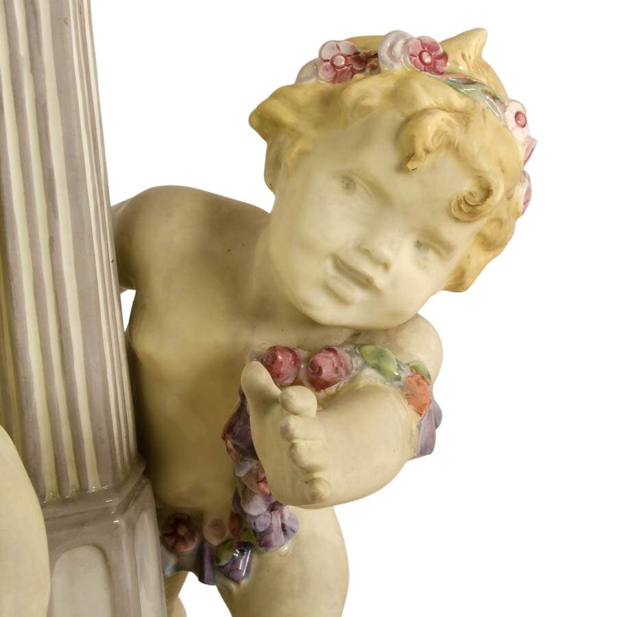 Antique Rudolf Podany by Schauer Vienna Garden Putti Lamp-6