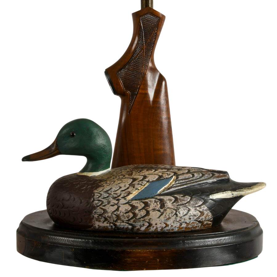 Mid-Century Duck Hunting Table Lamp-6