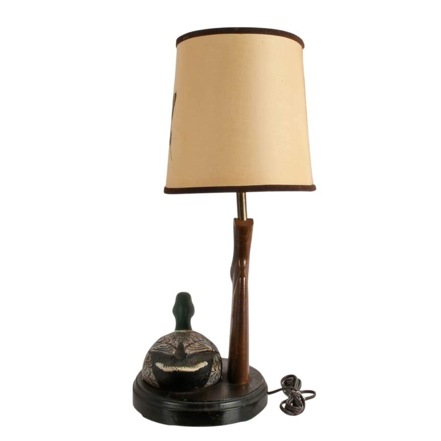 Mid-Century Duck Hunting Table Lamp-3
