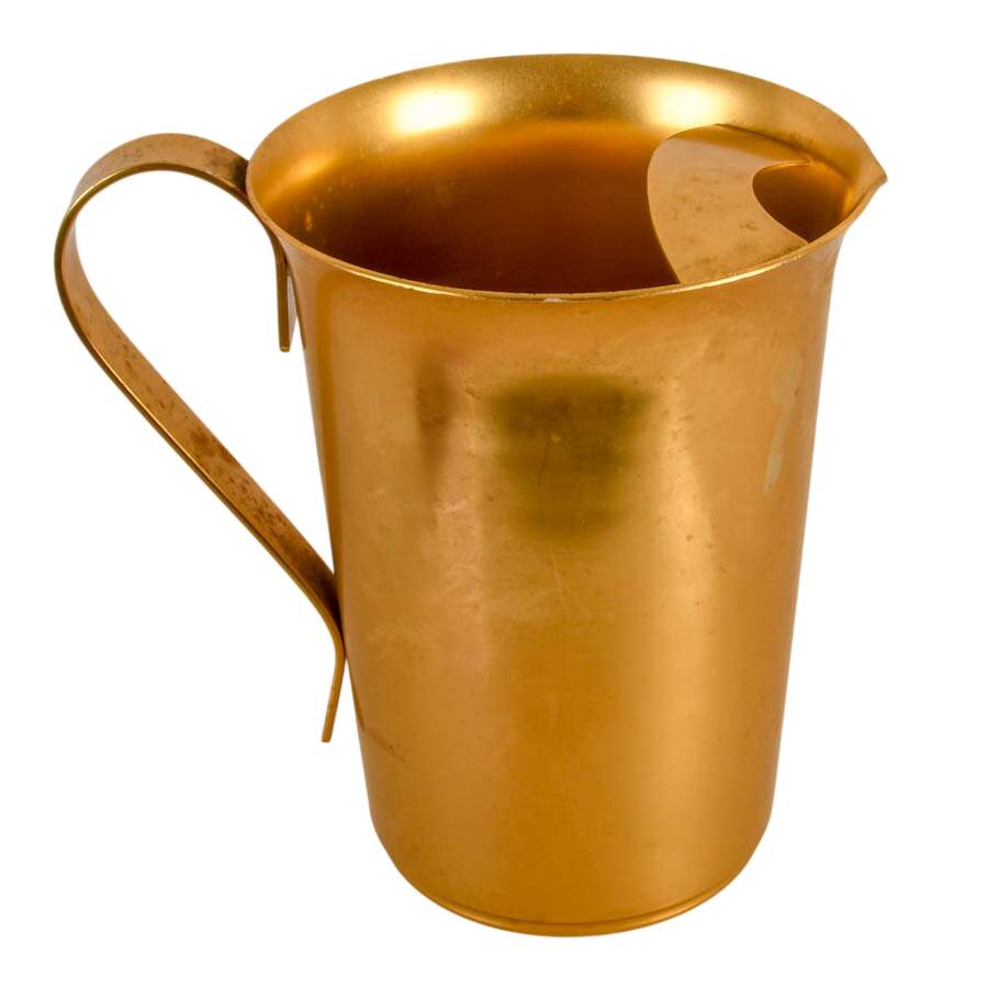 Ten-Piece Mid-Century Modern Aluminum Color Craft Pitcher and Cup Set-5