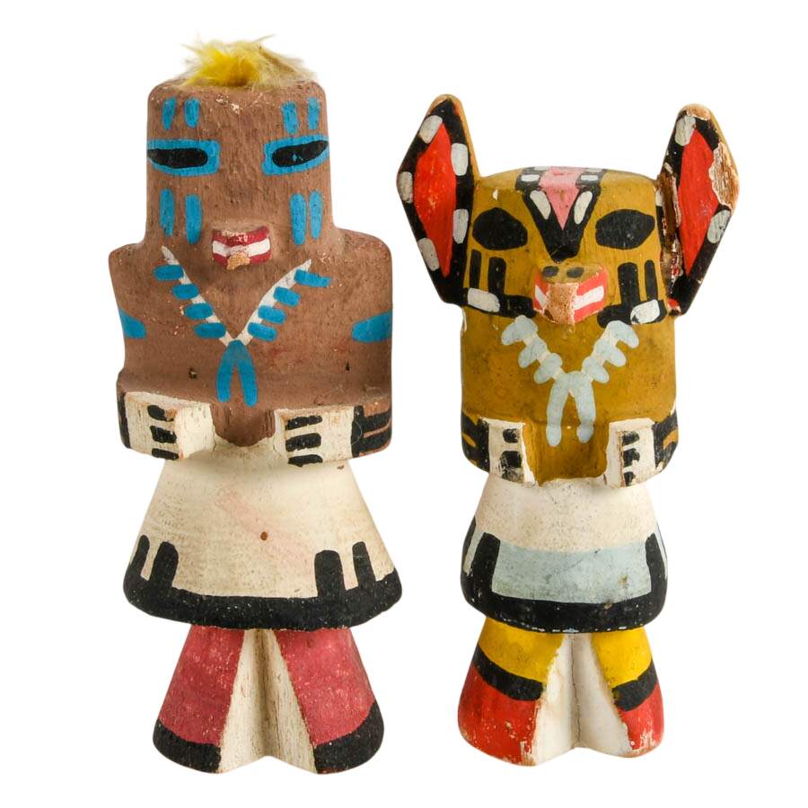 Four Miniature Hand-Carved Kachina Dolls-4