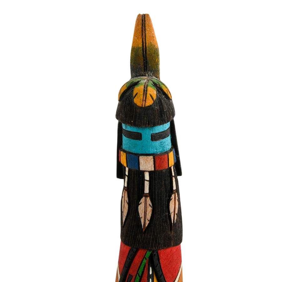 Hand-Carved Signed "Long Hair Maiden" Wooden Kachina Doll-5