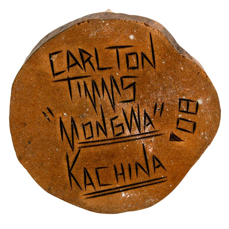 Hand-Carved Signed Carlton Timms "Mongwa" Kachina Doll-9