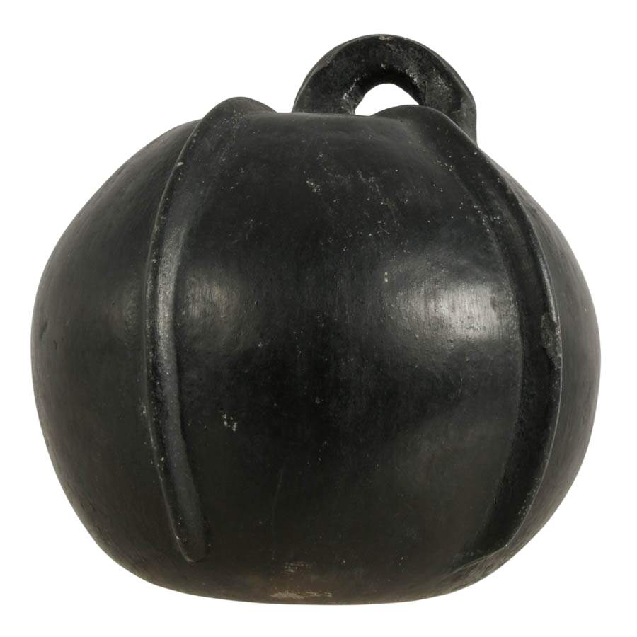 Traditional Mexican Barro Negro Pumpkin Piggy Bank-3
