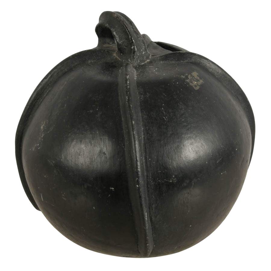 Traditional Mexican Barro Negro Pumpkin Piggy Bank-2