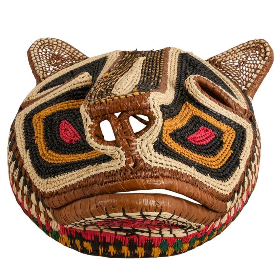Hand-Woven Babirusa Mask from Emberá Tribe-6