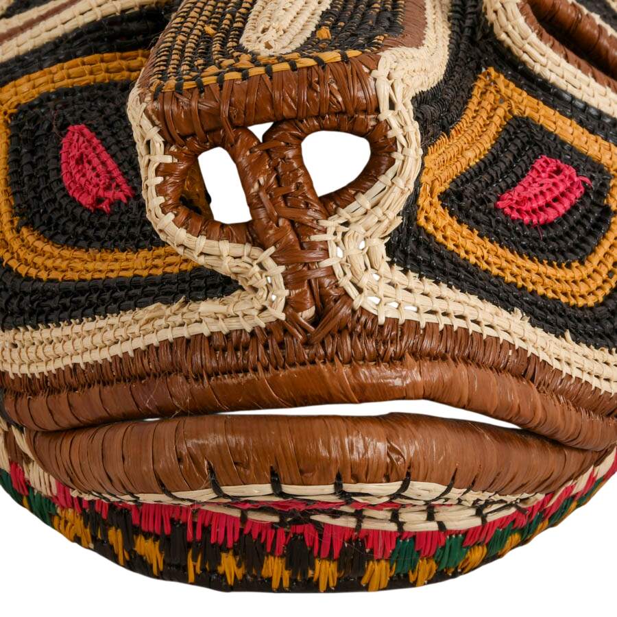 Hand-Woven Babirusa Mask from Emberá Tribe-5