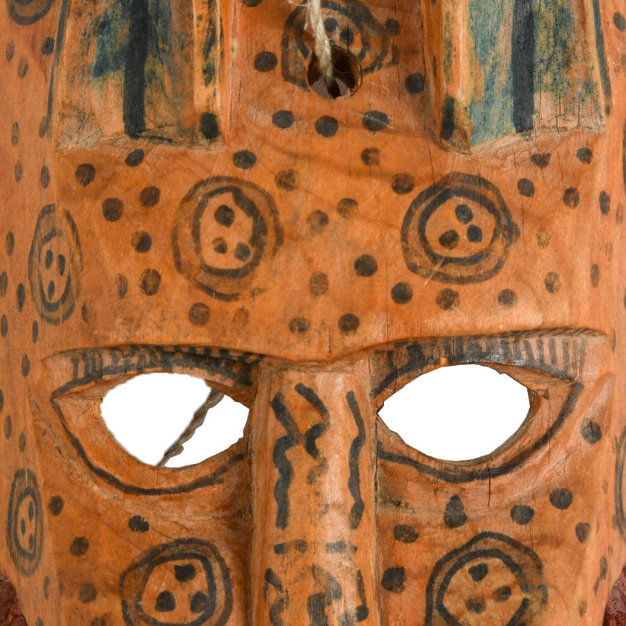 Hand-Carved Guatemalan Wooden Jaguar Mask-2