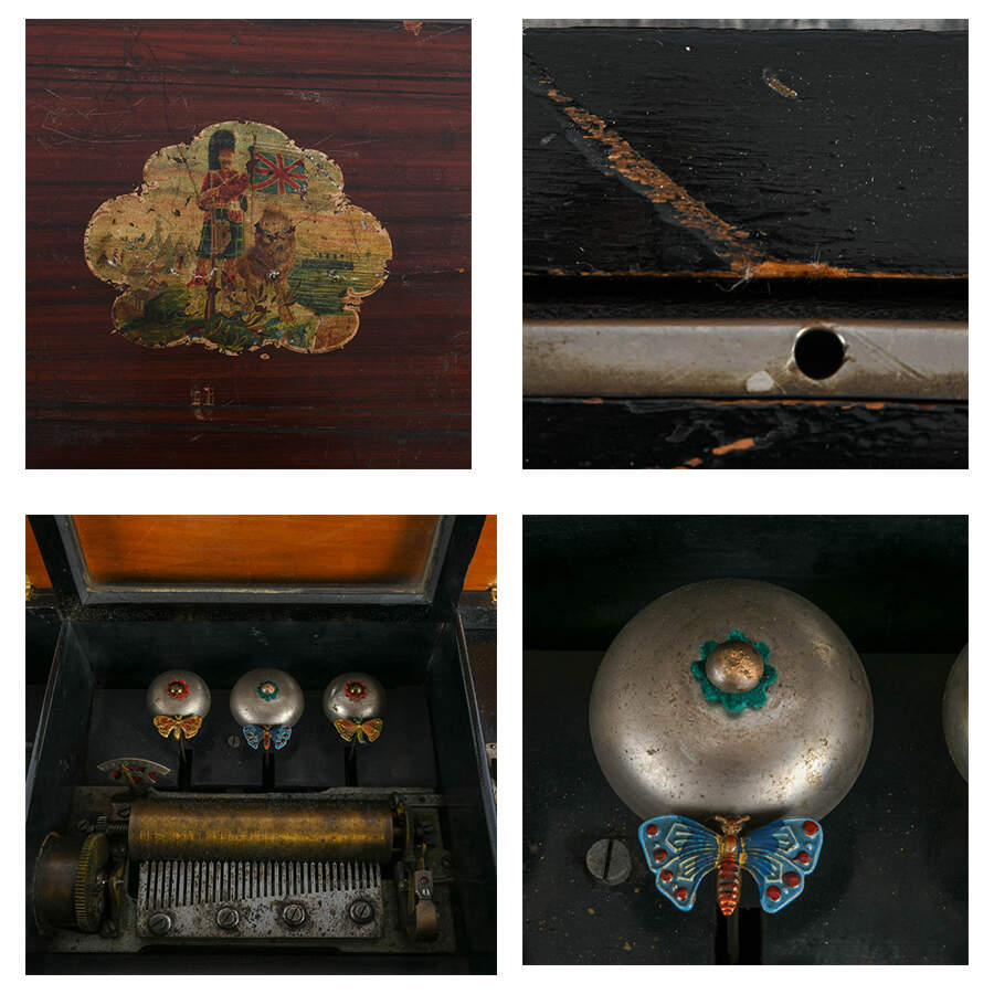 Antique Swiss Cylinder Music Box-5
