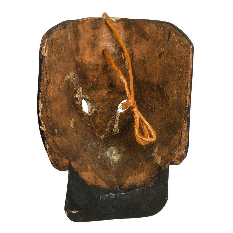 Hand-Carved Wood Latin American Folk-Art Mask-4
