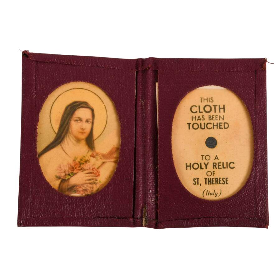 Antique Saint Thérèse of Lisieux Relic Card-1