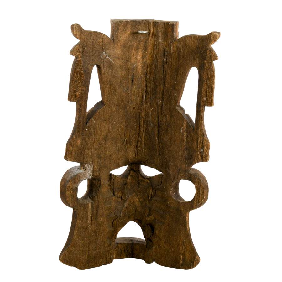 Hand-Carved Mayan-Inspired Wooden Mask-6