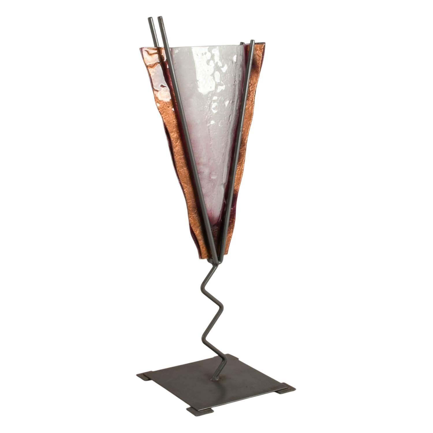 Postmodern Memphis-Style Pressed Glass Vase-3