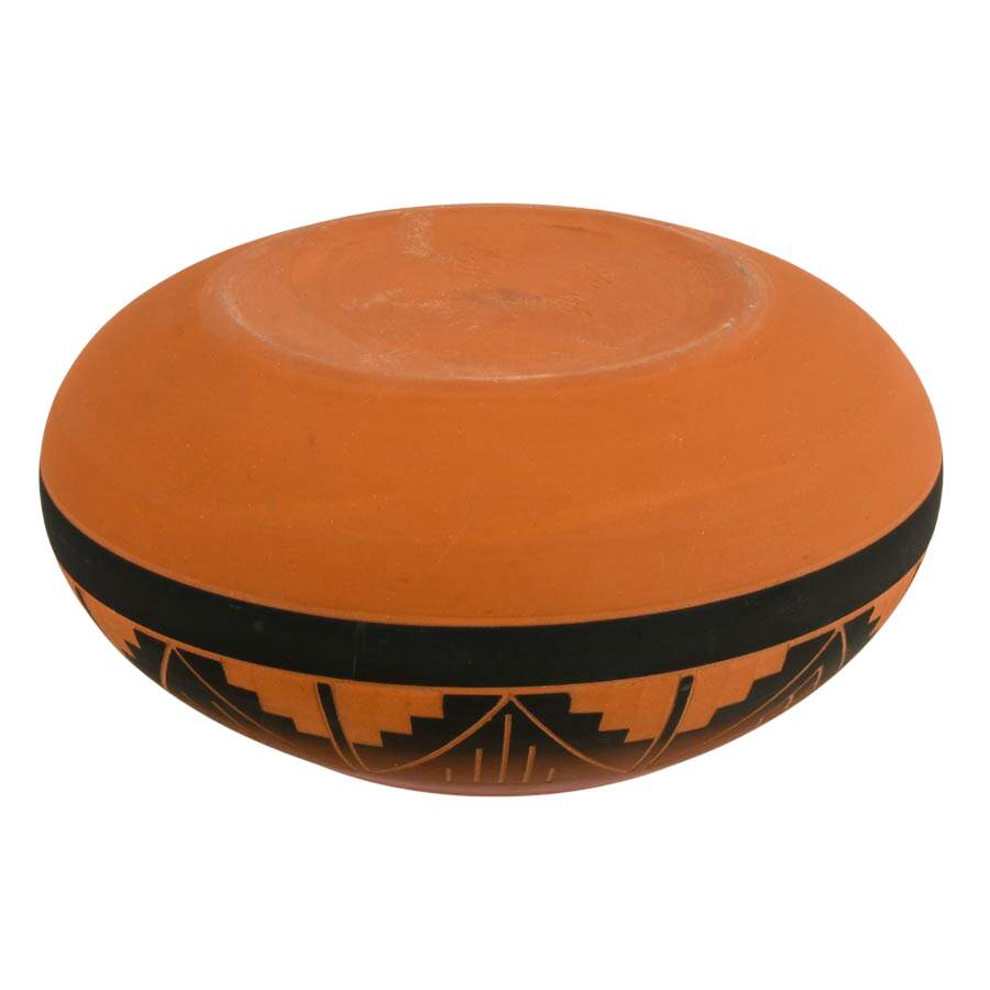 Hand-Thrown Signed Sioux Pottery Bowl-6