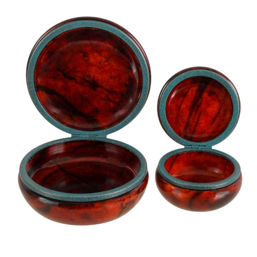 Pair of Genuine Italian Alabaster Jewelry Boxes-4