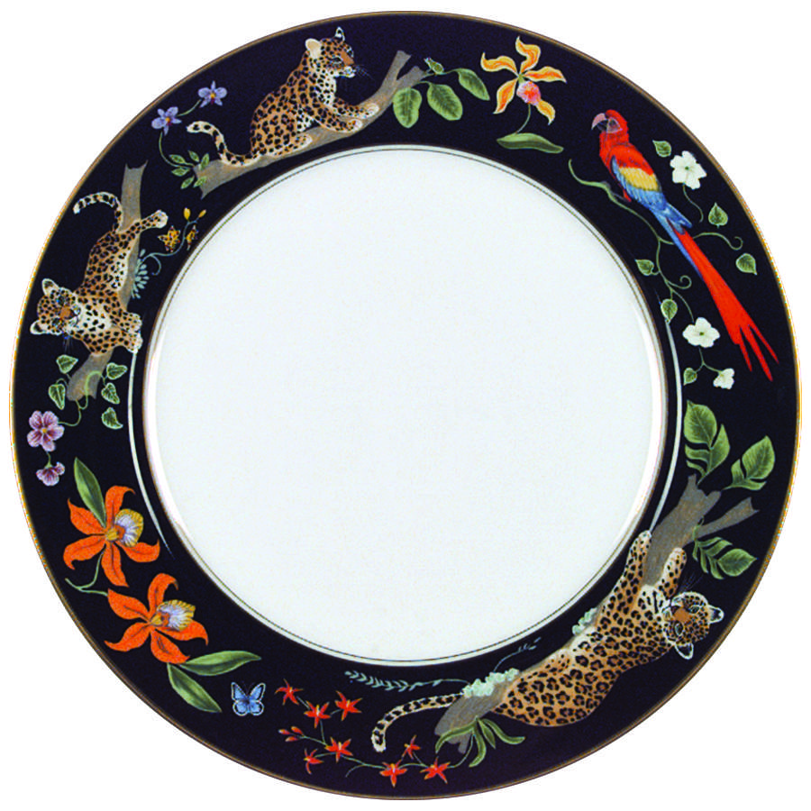 Lynn Chase Jaguar Jungle お皿 Jaguar Jungle Dinner Plate by Lynn Chase | Replacements, Ltd.