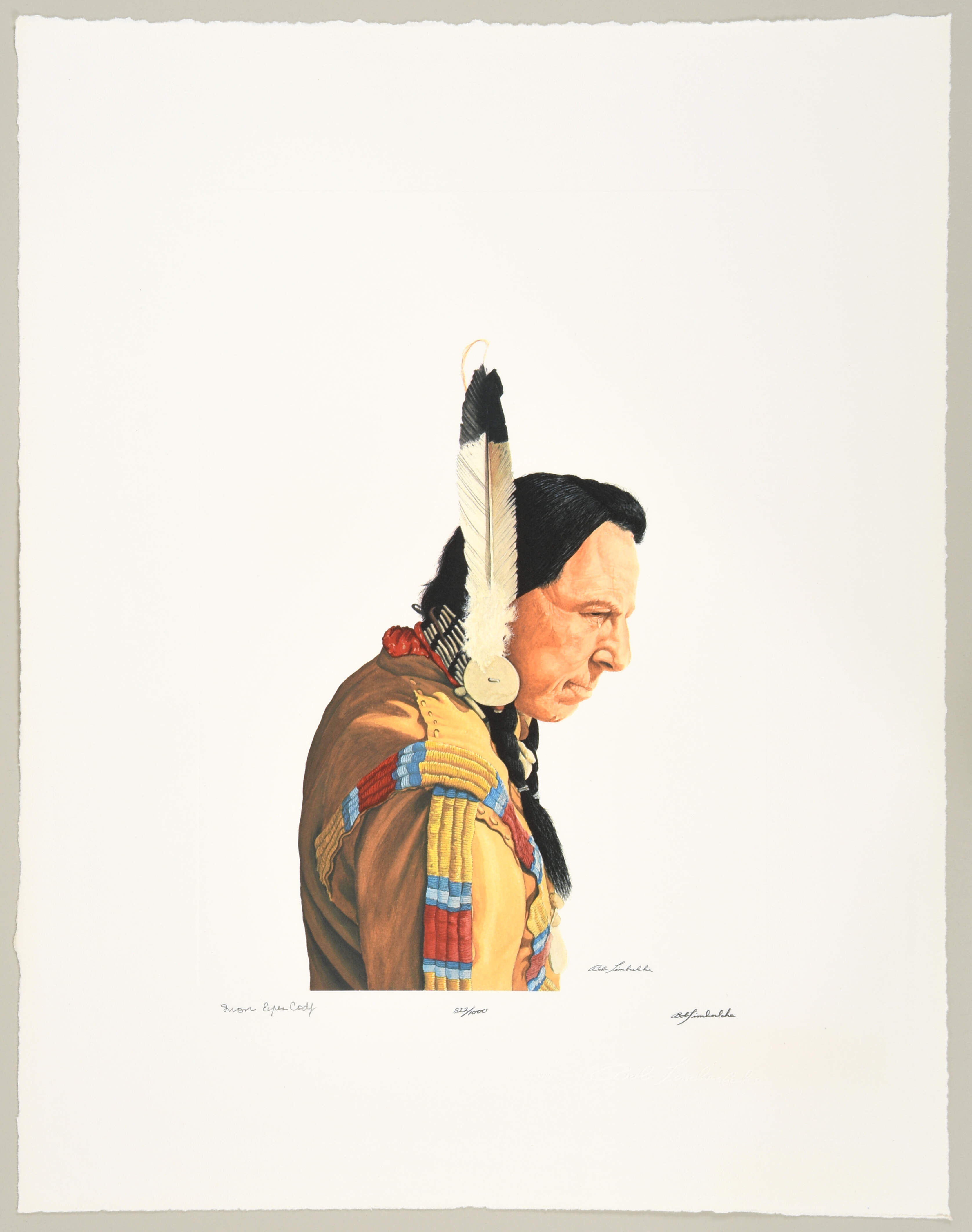 Bob Timberlake Prints Iron Eyes-With Postage Stamp - No Box by Bob Timberlake-1
