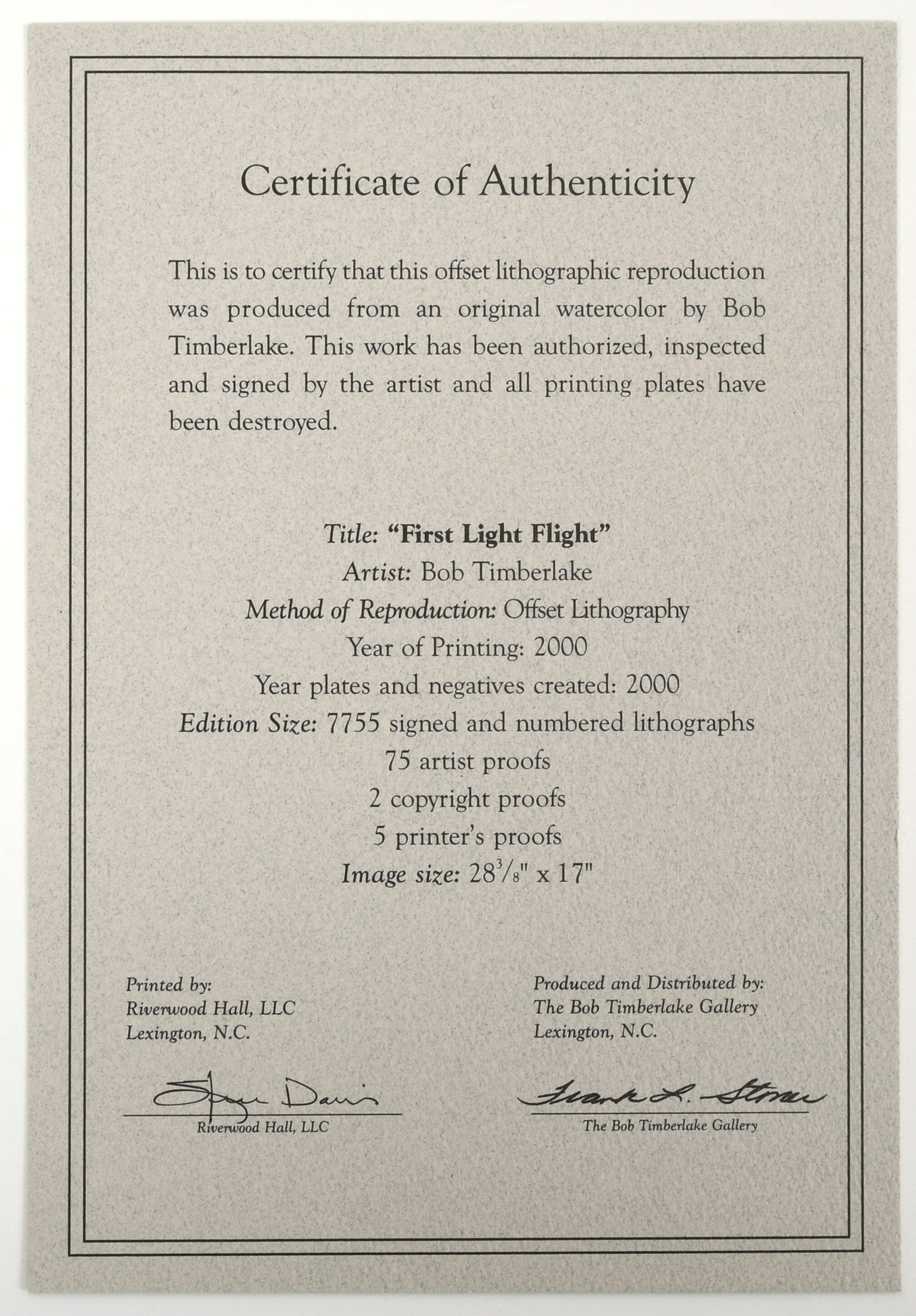 Bob Timberlake Prints First Light Flight - Boxed by Bob Timberlake-2