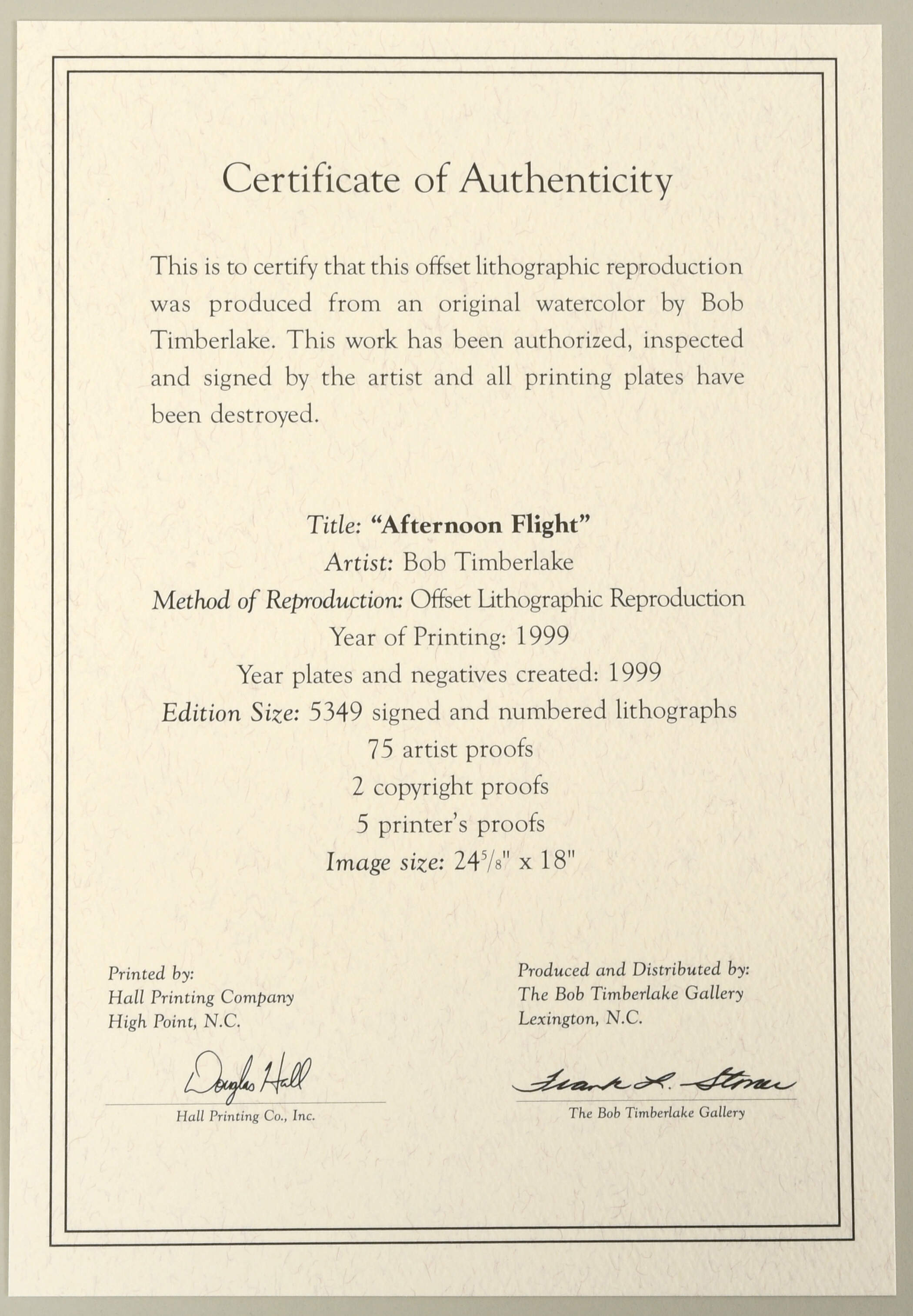 Bob Timberlake Prints Afternoon Flight - With Box by Bob Timberlake-3