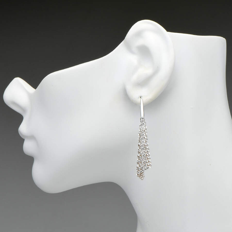 Earrings Fit Earrings Small - Rhodium - Boxed by Swarovski-3