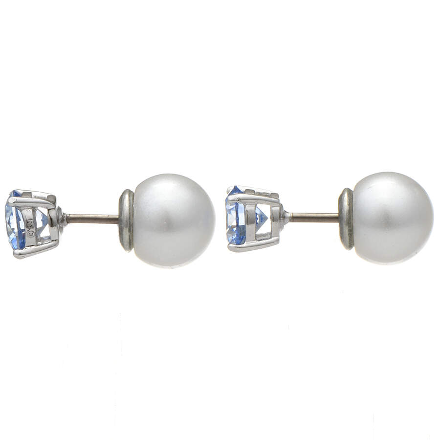 Earrings Attract Pearl & Blue Reversible - Boxed by Swarovski-2