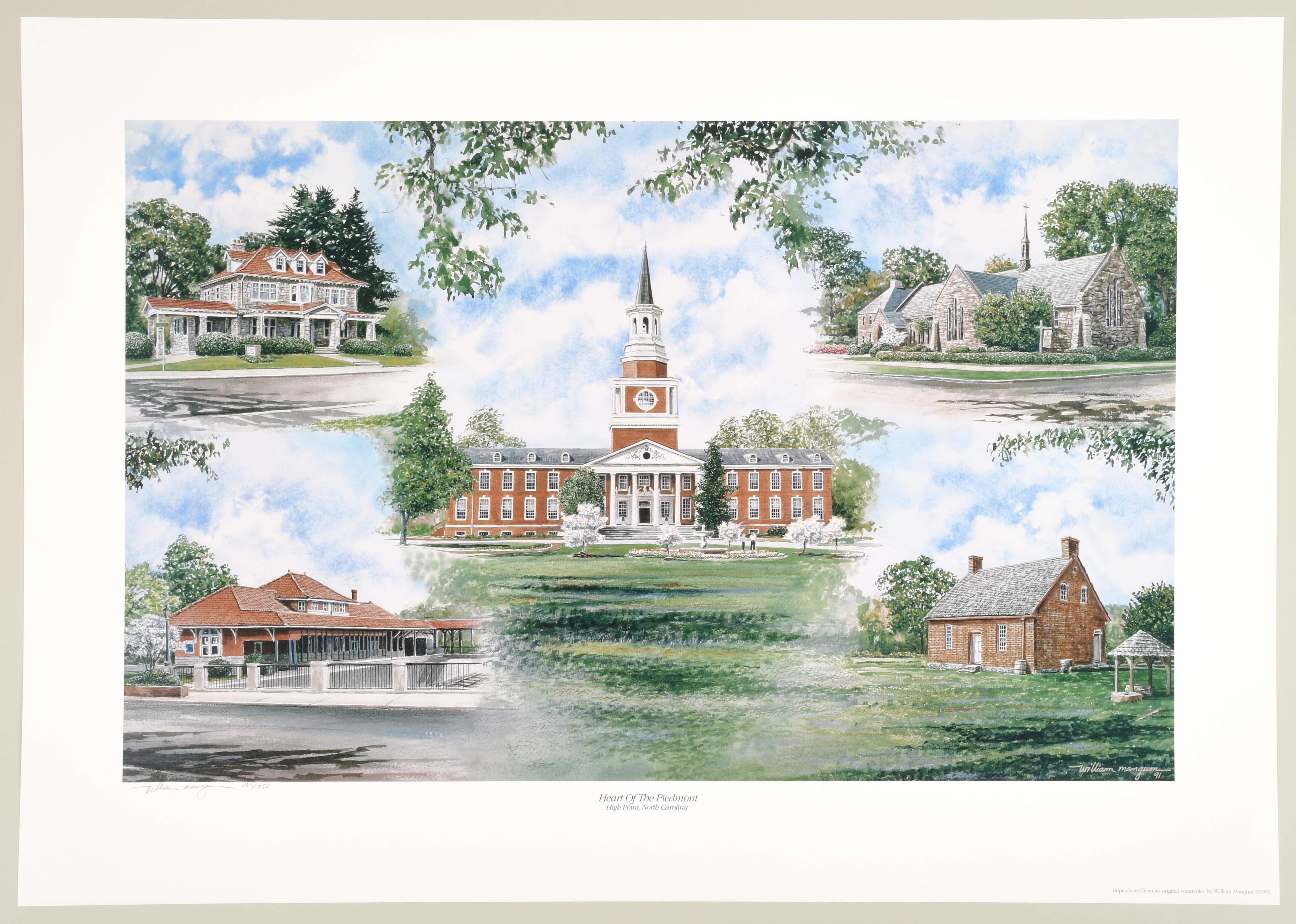 William Mangum Prints Heart Of The Piedmont-High Point Nc - No Box by William Mangum-1