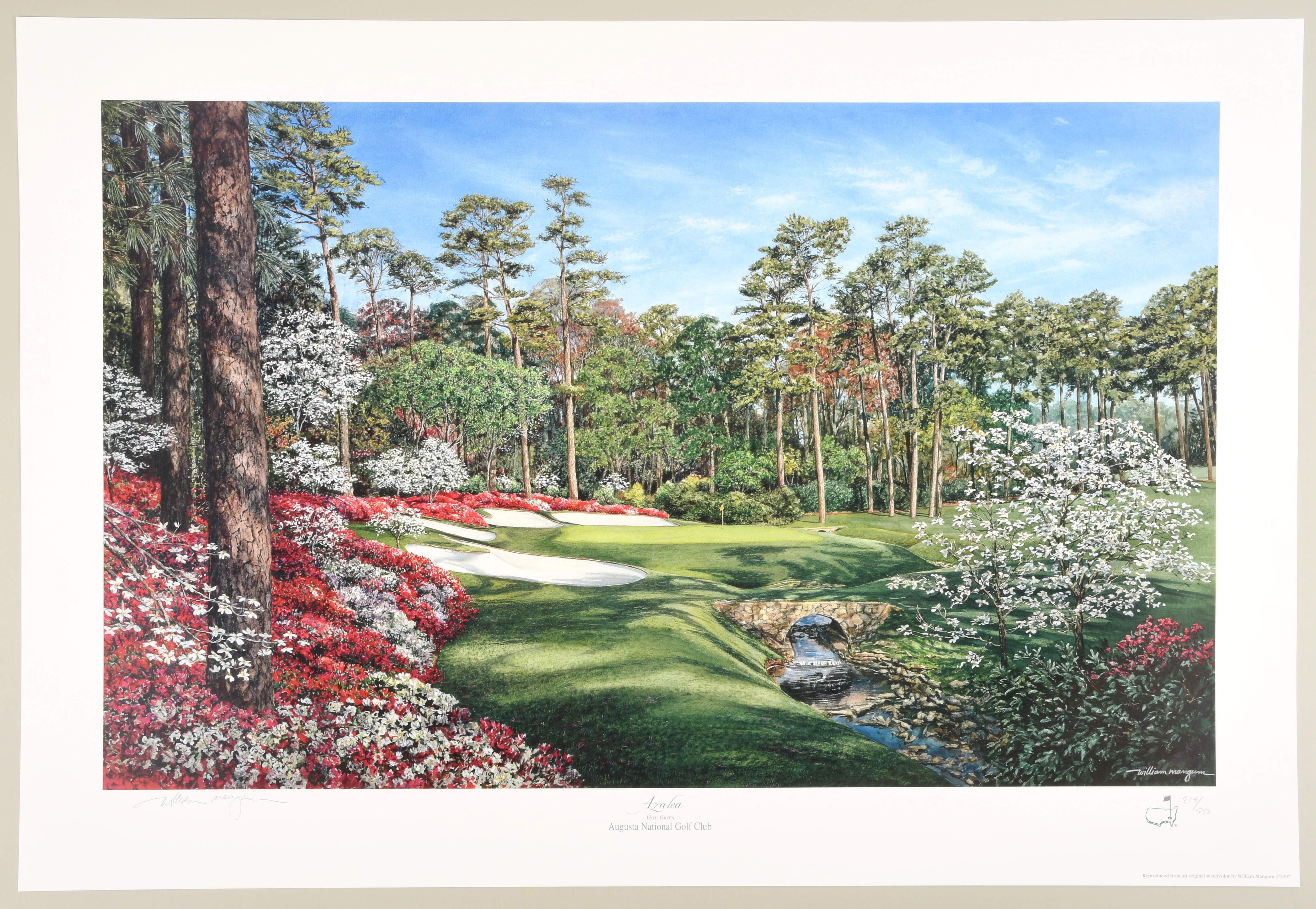 William Mangum Prints Azalea-Augusta National Golf Club 13th G - Boxed by William Mangum-1