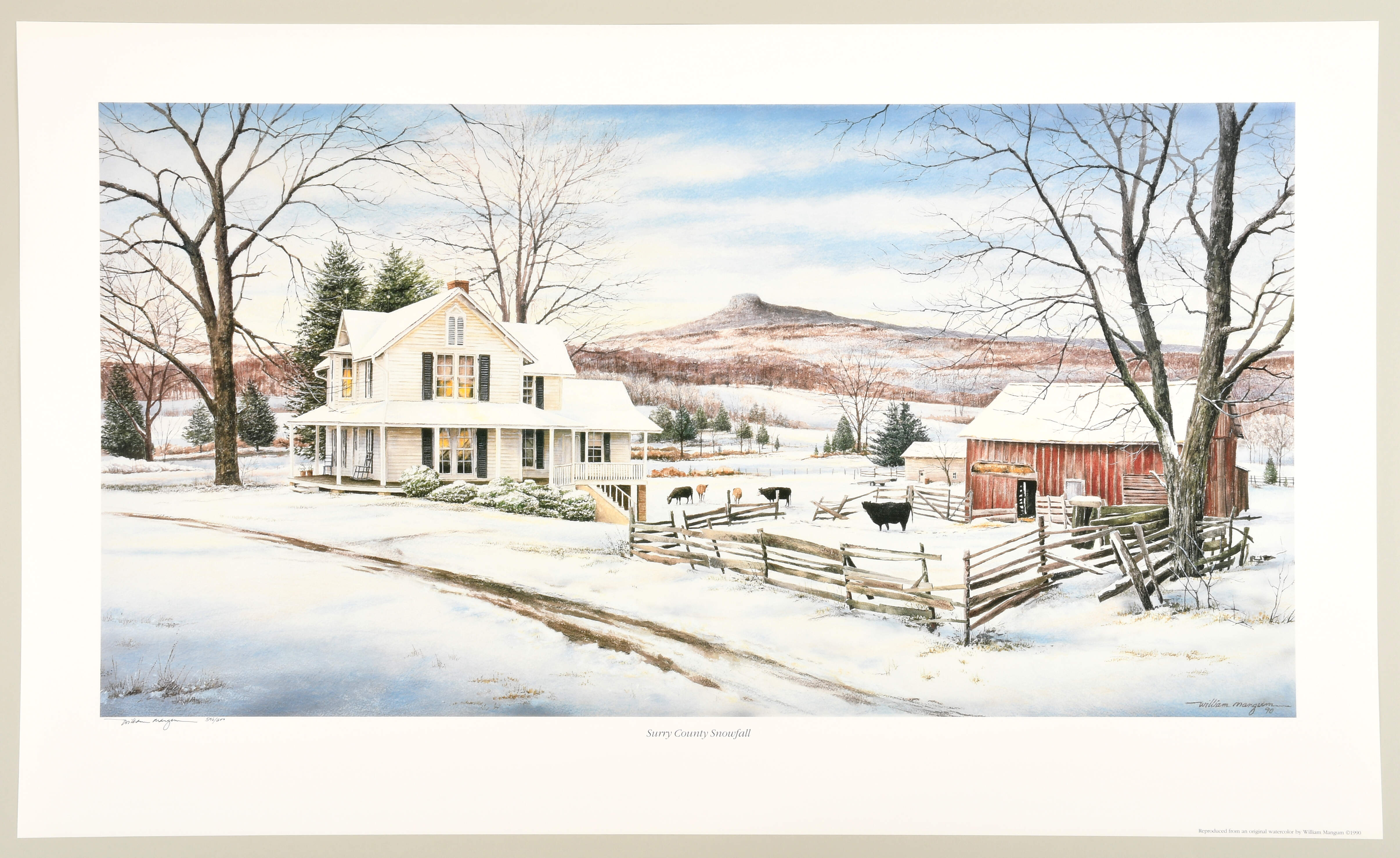 William Mangum Prints Surry County Snowfall - Boxed by William Mangum-1
