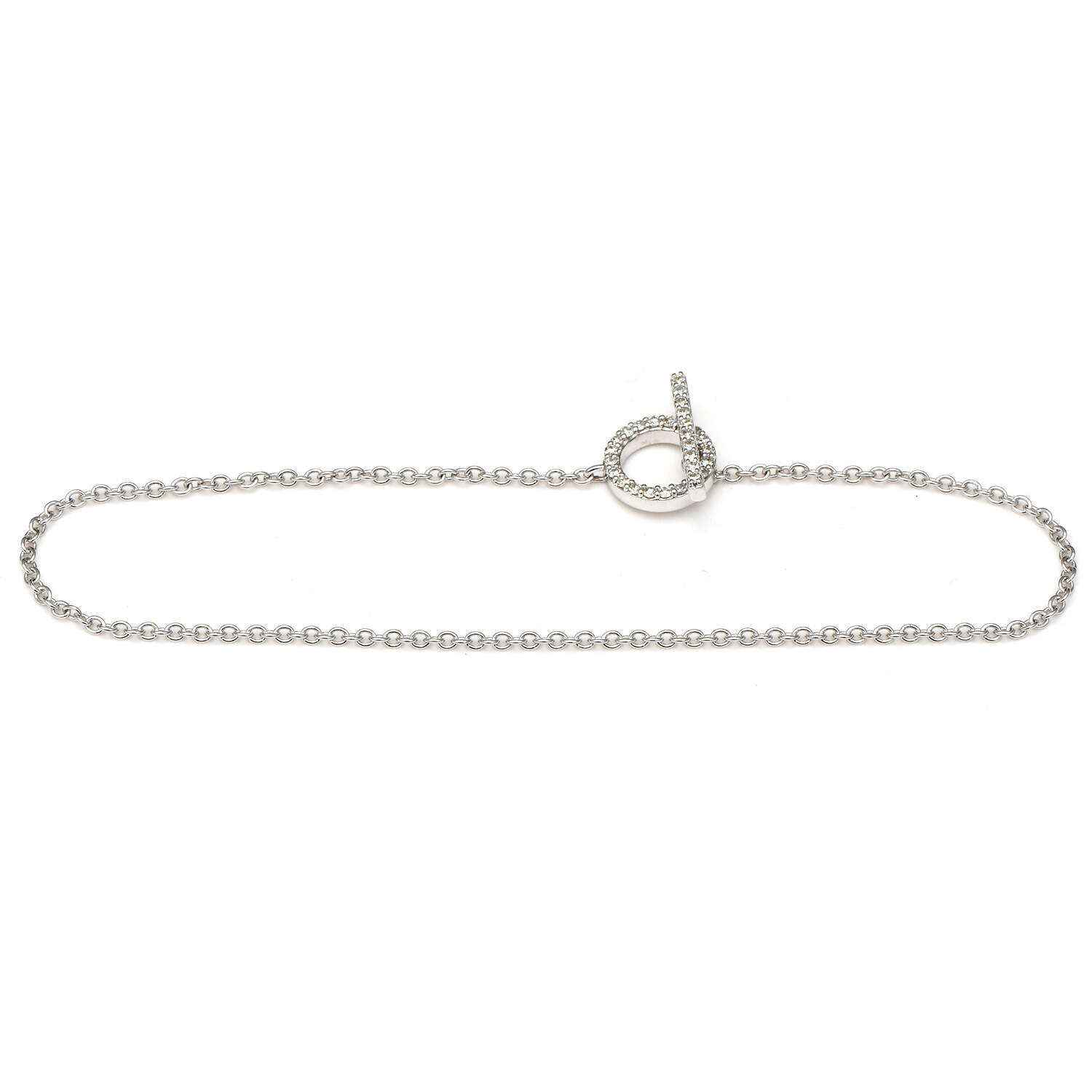 10KW Pave Diamond(0.15) Toggle Bracelet-1