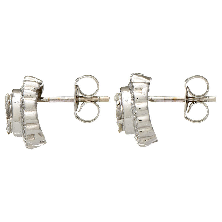 14KW Diamond(0.82) Star Cluster Stud Earrings-2