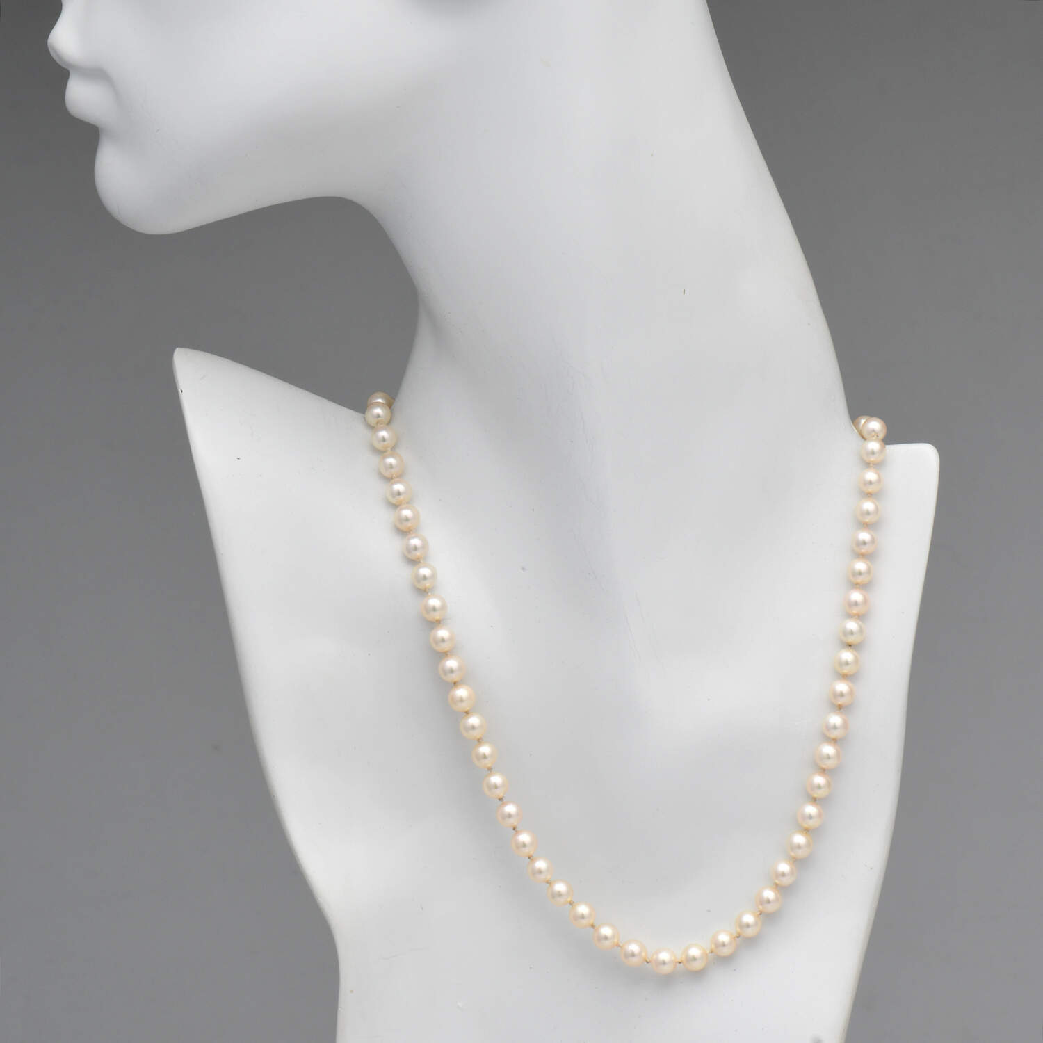 14KY Cultured Pearl(5.7-5.75 mm) Strand Necklace-3