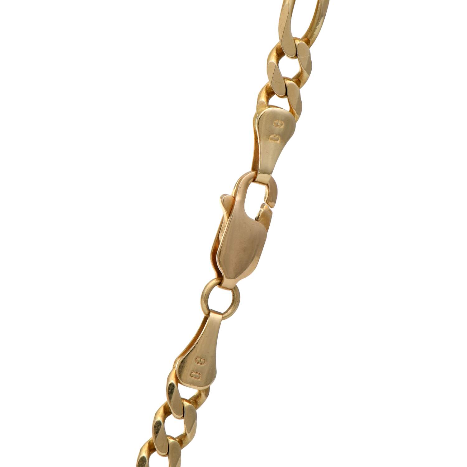 14KY Italian Figaro Link Chain Necklace-2