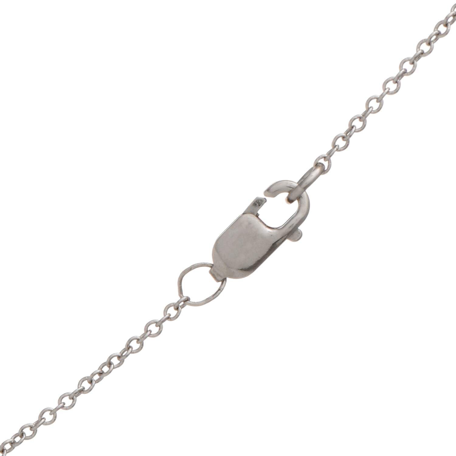 Platinum Art Deco Diamond(1.35) & Synthetic Sapphire Drop Necklace-4