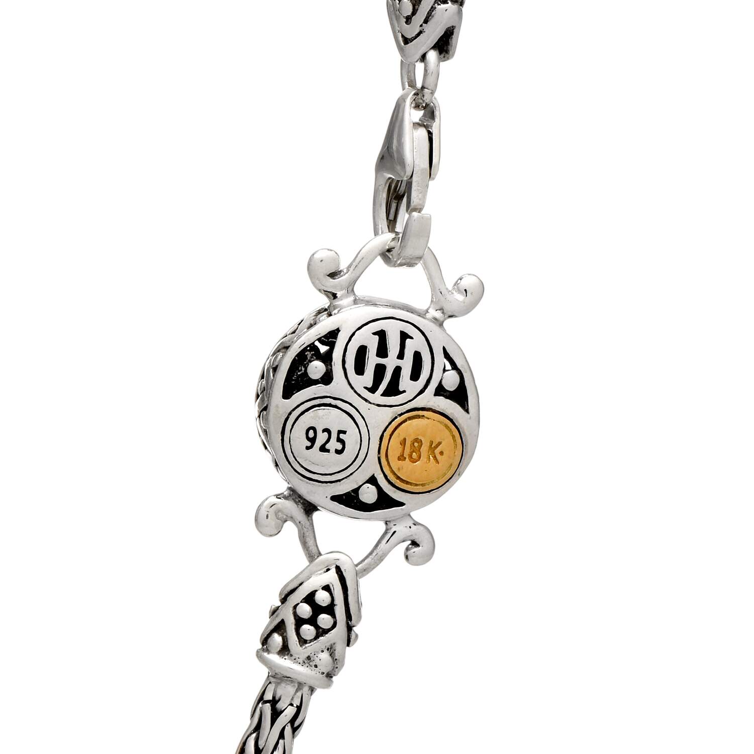 John Hardy "Dot" SS/18KY Blue Topaz (3.5) Station Necklace-2