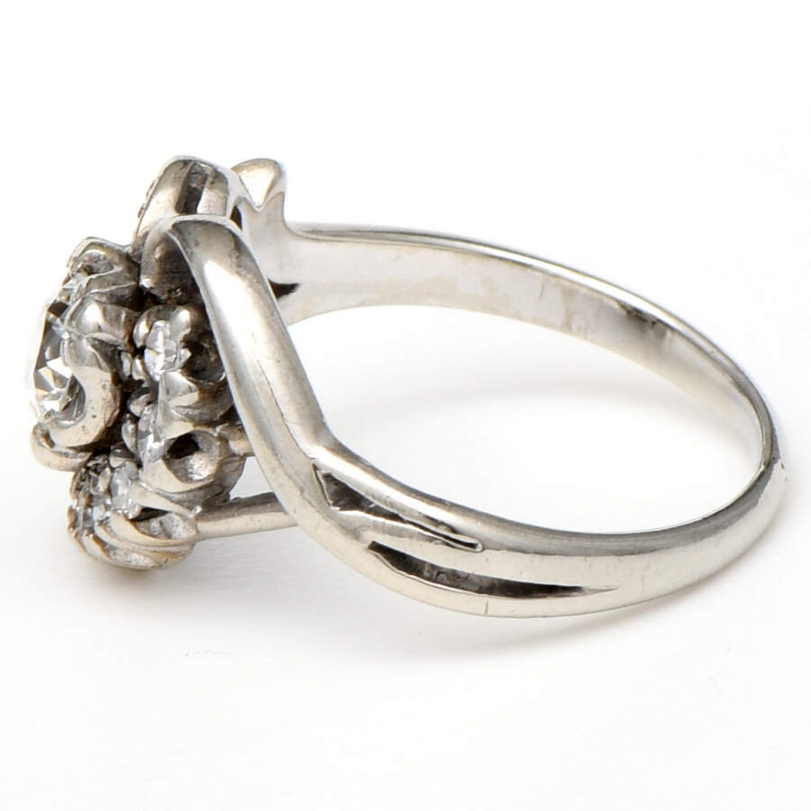 14KW Vintage Diamond(0.42) Heart Ring-3