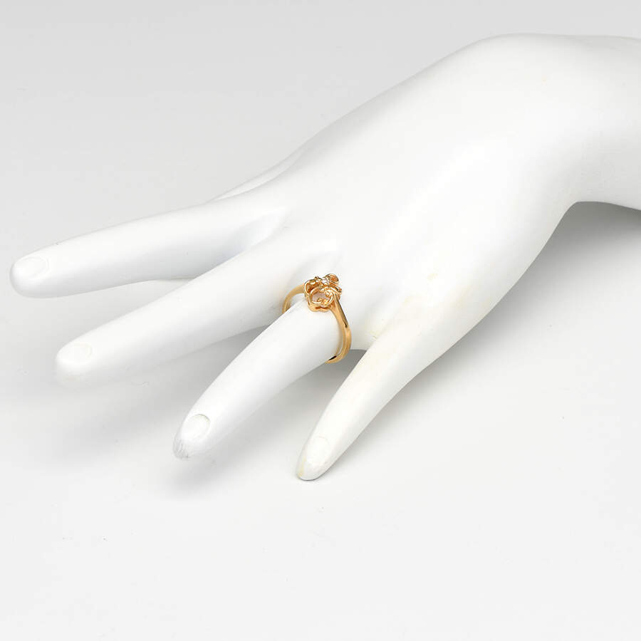14KY Diamond Accent Swirl Ring-5