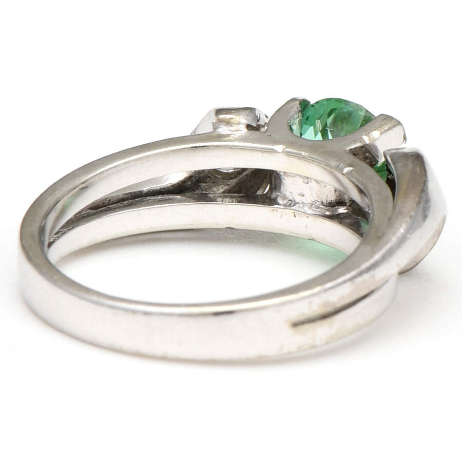 14KW Green Zircon(1.65) & Diamond Ring-2