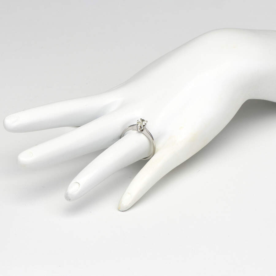 14KW Diamond( 0.46) Pear Cut Solitaire Engagement Ring-5