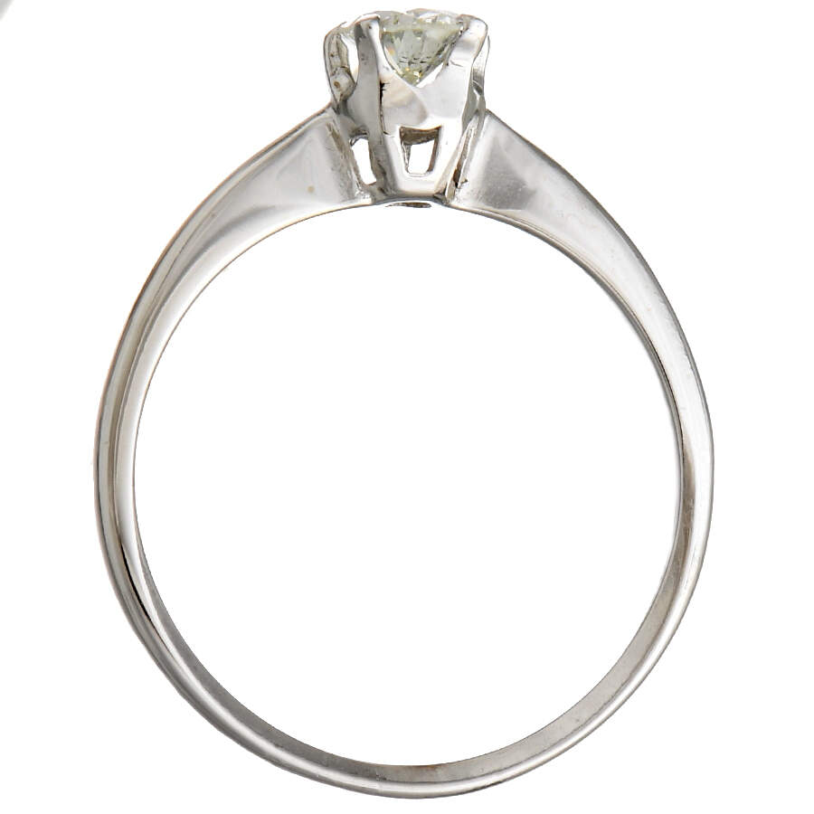 14KW Diamond( 0.46) Pear Cut Solitaire Engagement Ring-4