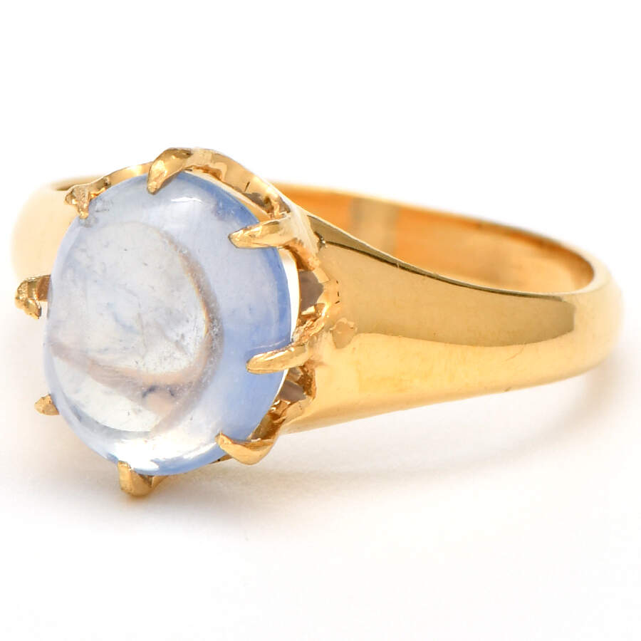 14KY Sapphire(3.30) Cabachon Ring-1
