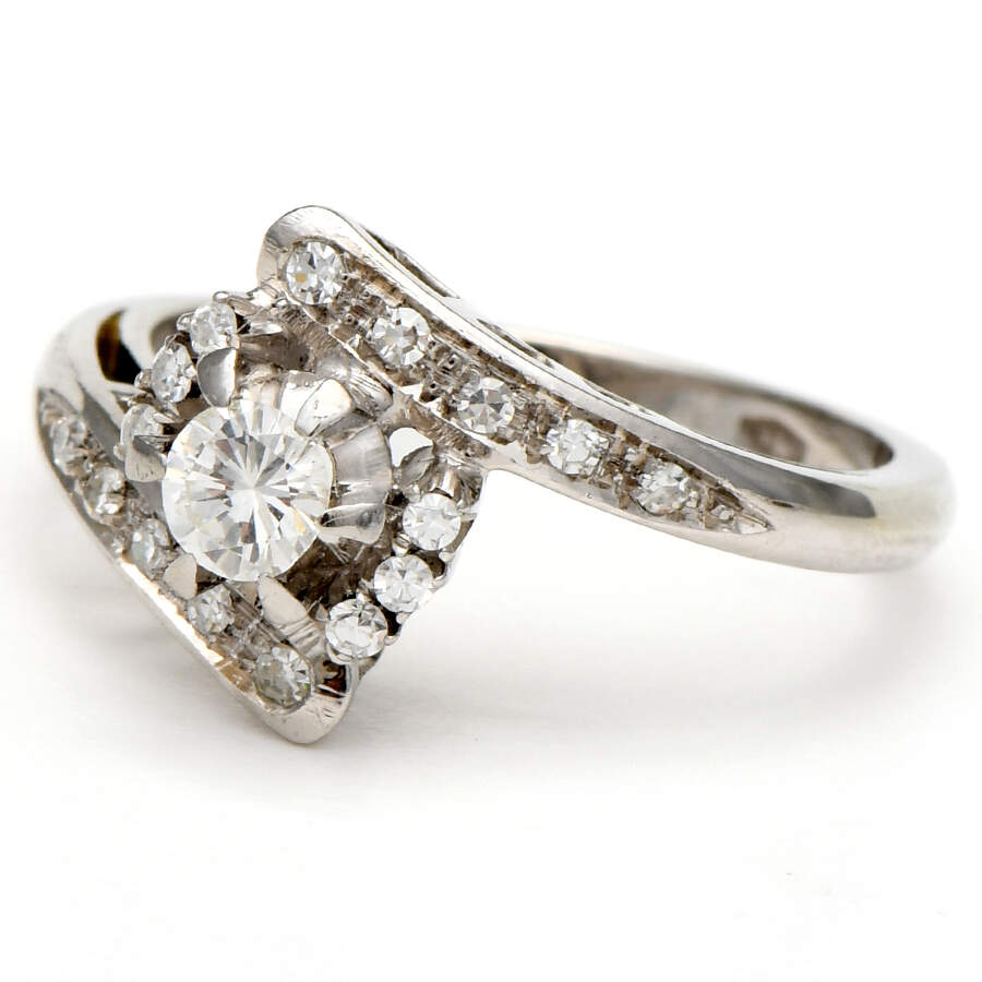 18KW Diamond (0.54) Bridal Ring-1