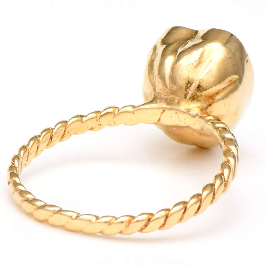 14KY Malachite (4.0) Heart Stackable Ring-2